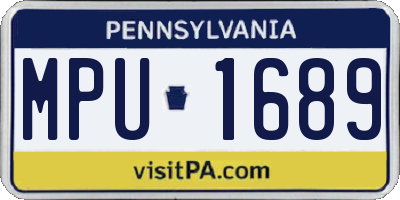 PA license plate MPU1689