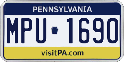 PA license plate MPU1690