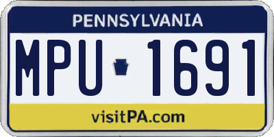 PA license plate MPU1691