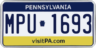 PA license plate MPU1693