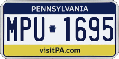 PA license plate MPU1695