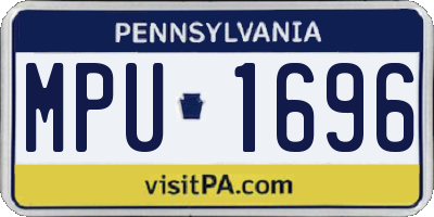 PA license plate MPU1696