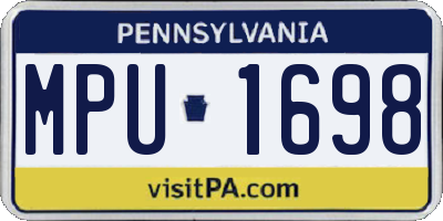 PA license plate MPU1698