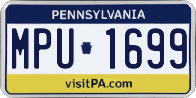 PA license plate MPU1699