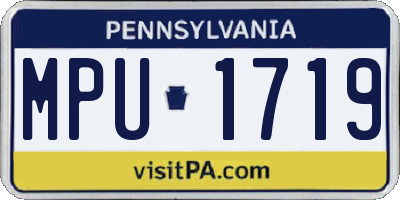 PA license plate MPU1719