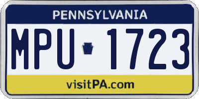PA license plate MPU1723