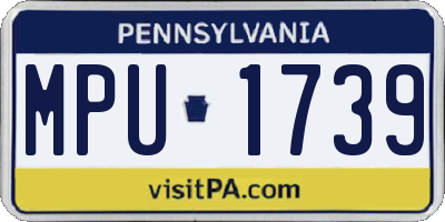 PA license plate MPU1739