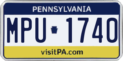 PA license plate MPU1740