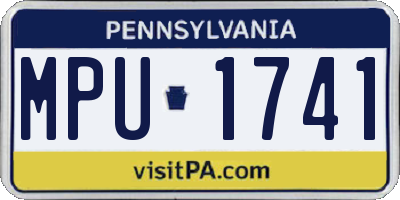 PA license plate MPU1741