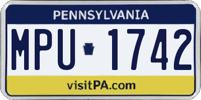 PA license plate MPU1742
