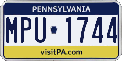 PA license plate MPU1744