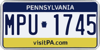PA license plate MPU1745