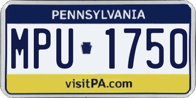 PA license plate MPU1750