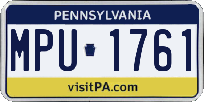 PA license plate MPU1761