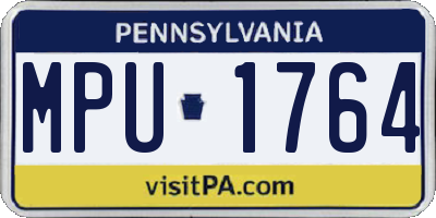 PA license plate MPU1764