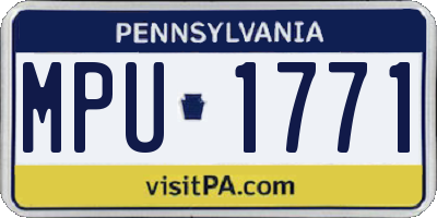 PA license plate MPU1771