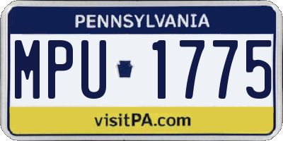 PA license plate MPU1775