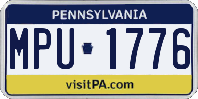 PA license plate MPU1776