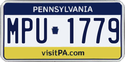 PA license plate MPU1779