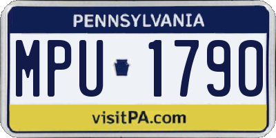 PA license plate MPU1790