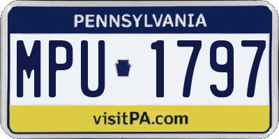 PA license plate MPU1797