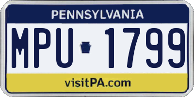 PA license plate MPU1799