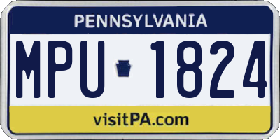 PA license plate MPU1824