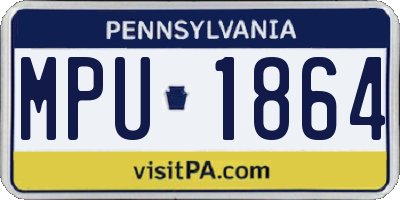 PA license plate MPU1864