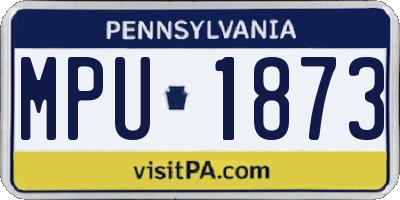 PA license plate MPU1873