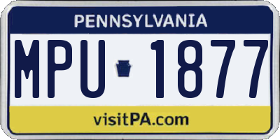 PA license plate MPU1877