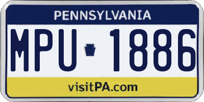 PA license plate MPU1886