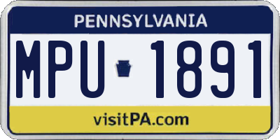 PA license plate MPU1891