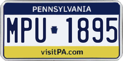 PA license plate MPU1895