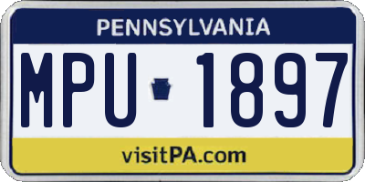 PA license plate MPU1897