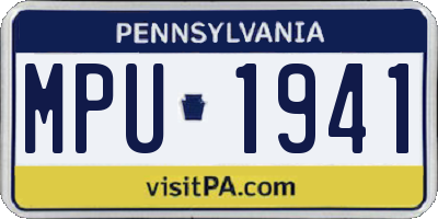 PA license plate MPU1941