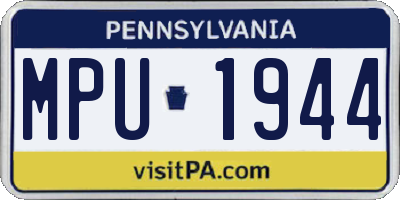 PA license plate MPU1944