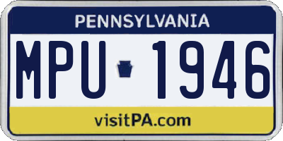 PA license plate MPU1946
