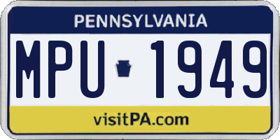 PA license plate MPU1949
