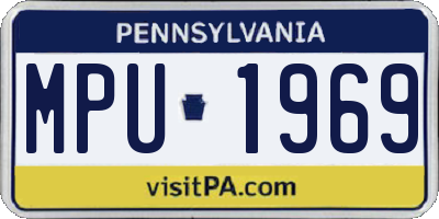 PA license plate MPU1969