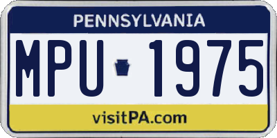PA license plate MPU1975