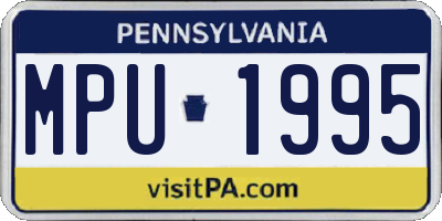PA license plate MPU1995