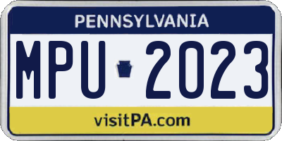 PA license plate MPU2023