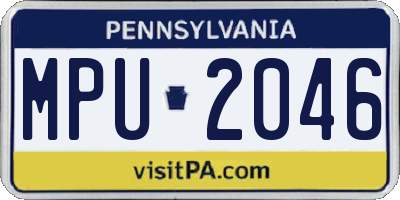PA license plate MPU2046