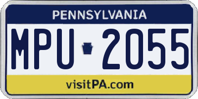 PA license plate MPU2055