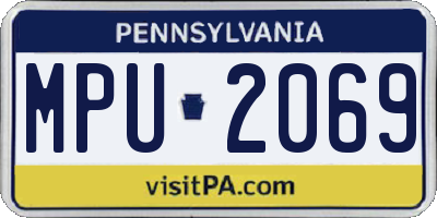 PA license plate MPU2069