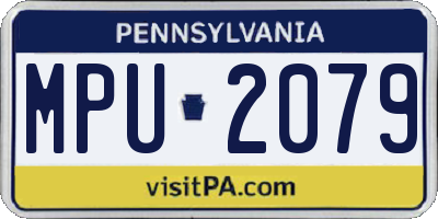 PA license plate MPU2079