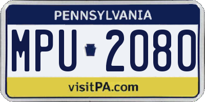 PA license plate MPU2080