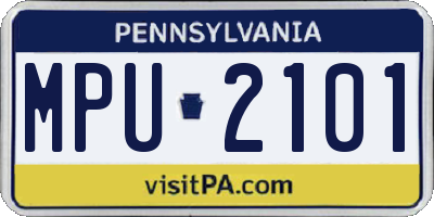 PA license plate MPU2101