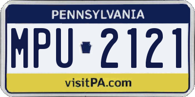 PA license plate MPU2121