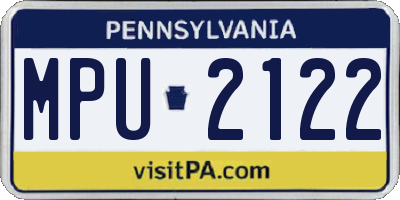 PA license plate MPU2122